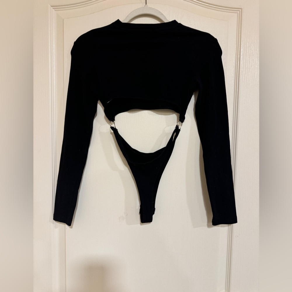 Adika black crop top bodysuit​​​​​​